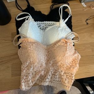 Set of Three Bralettes